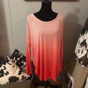 boutique ombré long sleeve top